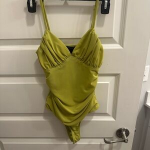 Forever 21 Green Ruched Swimsuit